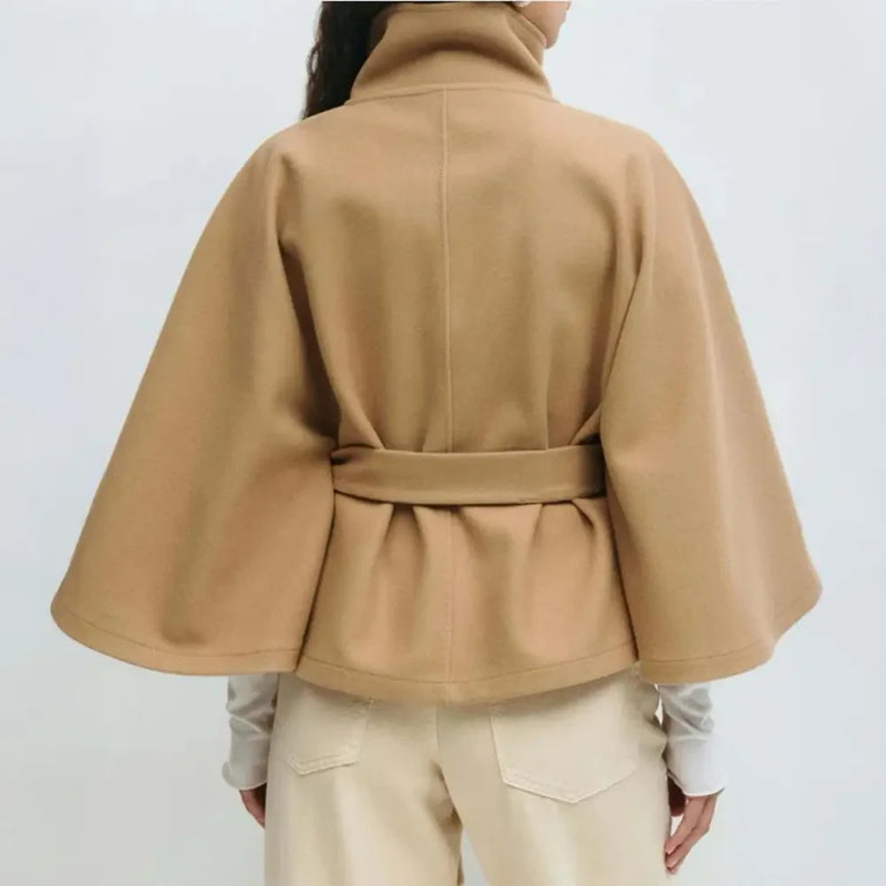Poncho cu Guler Ridicat